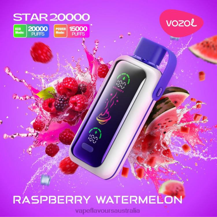 Vape Australia - VOZOL STAR 20000 RASPBERRY WATERMELON PRZ8R19