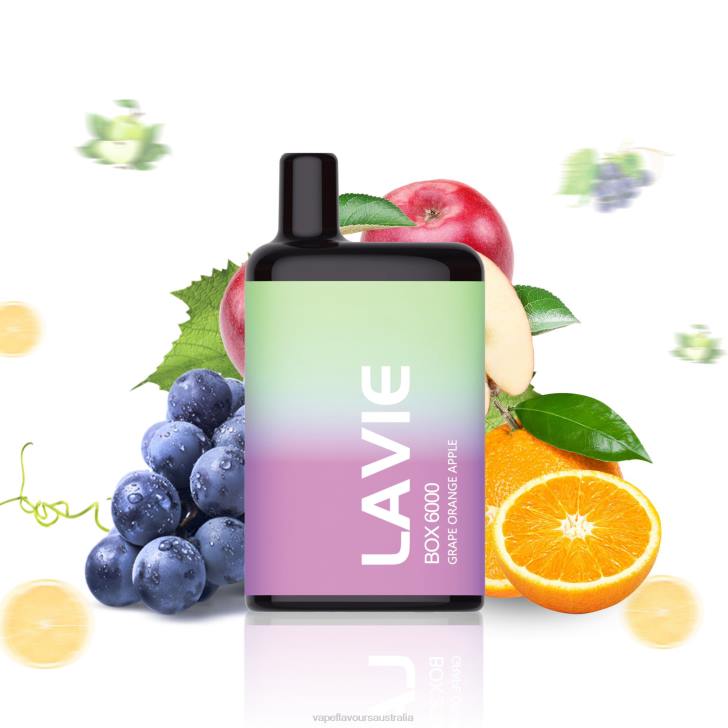 Vape Flavours Australia - LAVIE BOX 6000 Puffs Grape Orange Apple J6DP202