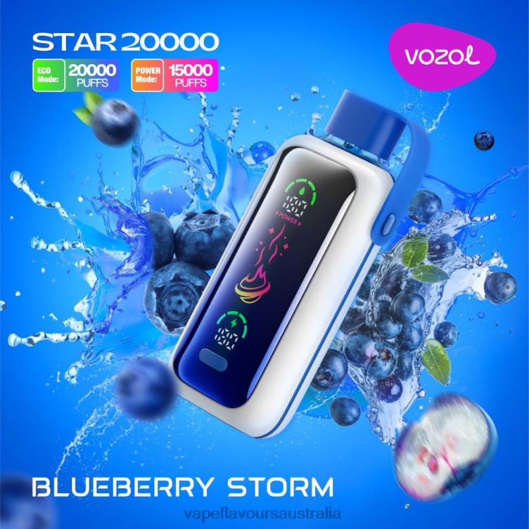 Vape Flavours Australia - VOZOL STAR 20000 BLUEBERRY STORM PRZ8R5