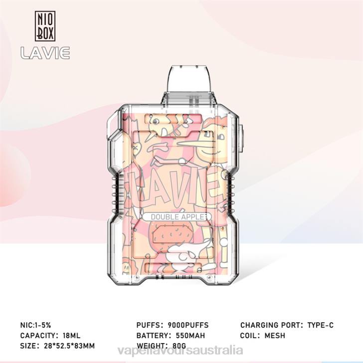 Vape Liquid - LAVIE NIO BOX 9000 Puffs Double Apple J6DP195