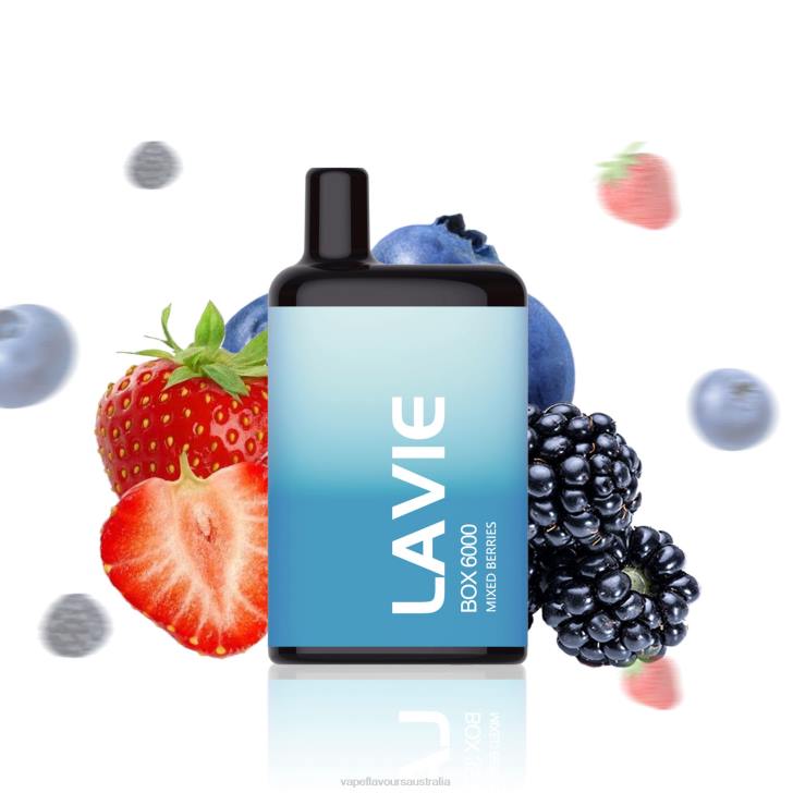 Vape Nicotine Australia - LAVIE BOX 6000 Puffs Mixed Berries J6DP203