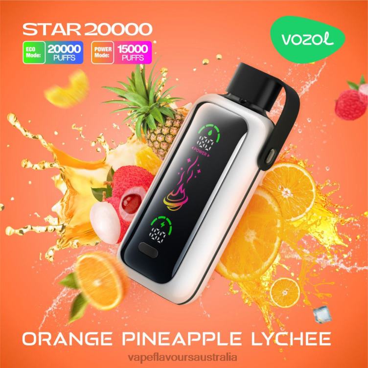 Vape Nicotine Australia - VOZOL STAR 20000 ORANGE PINEAPPLE LYCHEE PRZ8R15