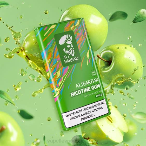 Vape Liquid - Alibarbar Nicotine Gum Apple F8RD80