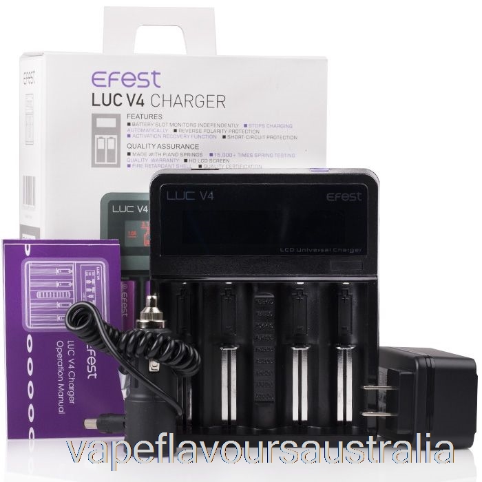 Vape Nicotine Australia EFest LUC V4 LCD Charger