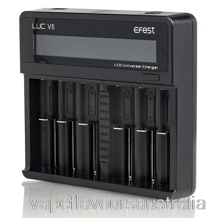 Vape Australia Efest LUC V6 6-Bay LCD Universal Charger