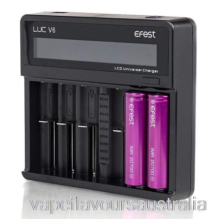 Vape Australia Efest LUC V6 6-Bay LCD Universal Charger