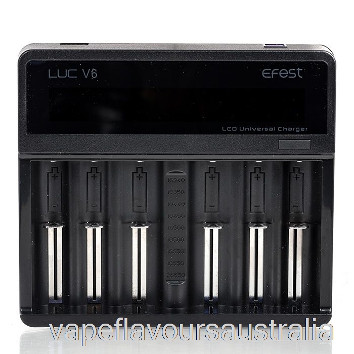 Vape Australia Efest LUC V6 6-Bay LCD Universal Charger