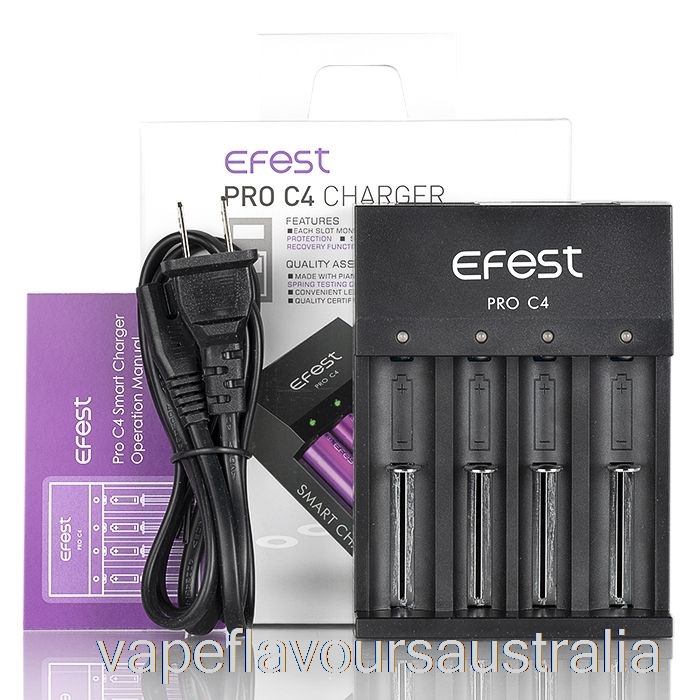 Vape Australia Efest PRO C4 4-Bay Smart Battery Charger