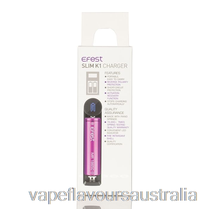 Vape Flavours Australia Efest SLIM K1 Single-Slot Battery Charger