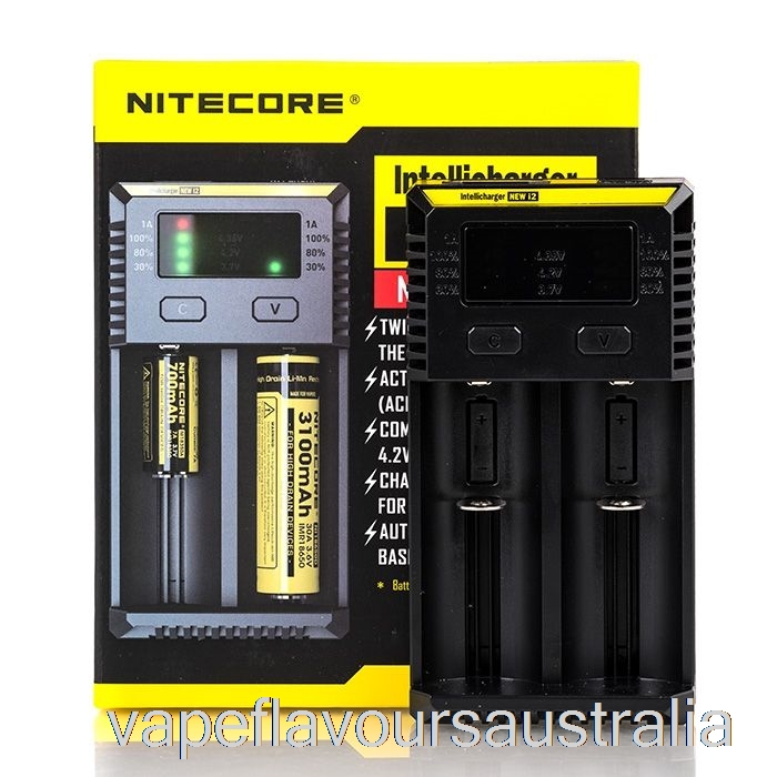 Vape Nicotine Australia Nitecore i2 Battery Charger (2-Bay)